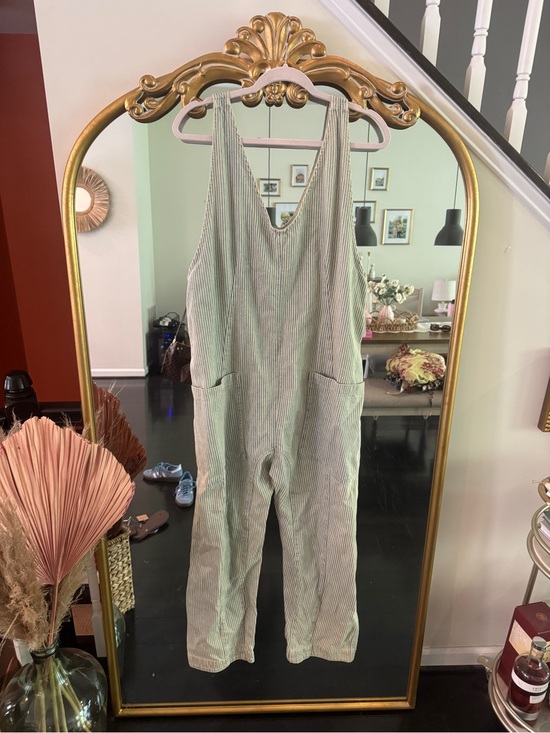 Free People Pants - Free People High Roller denim jumpsuit railroad stripe